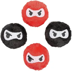 Fun Express Plush Ninja Bounce Balls - Party Toys and Birthday Favors - 12 Pieces