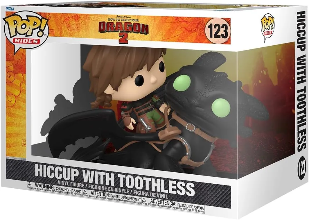 Funko POP! Rides Deluxe: How to Train Your Dragon – Hiccup with Toothless - Collectable Vinyl Figure - Gift Idea - Official Merchandise - for Kids & Adults - Movies Fans