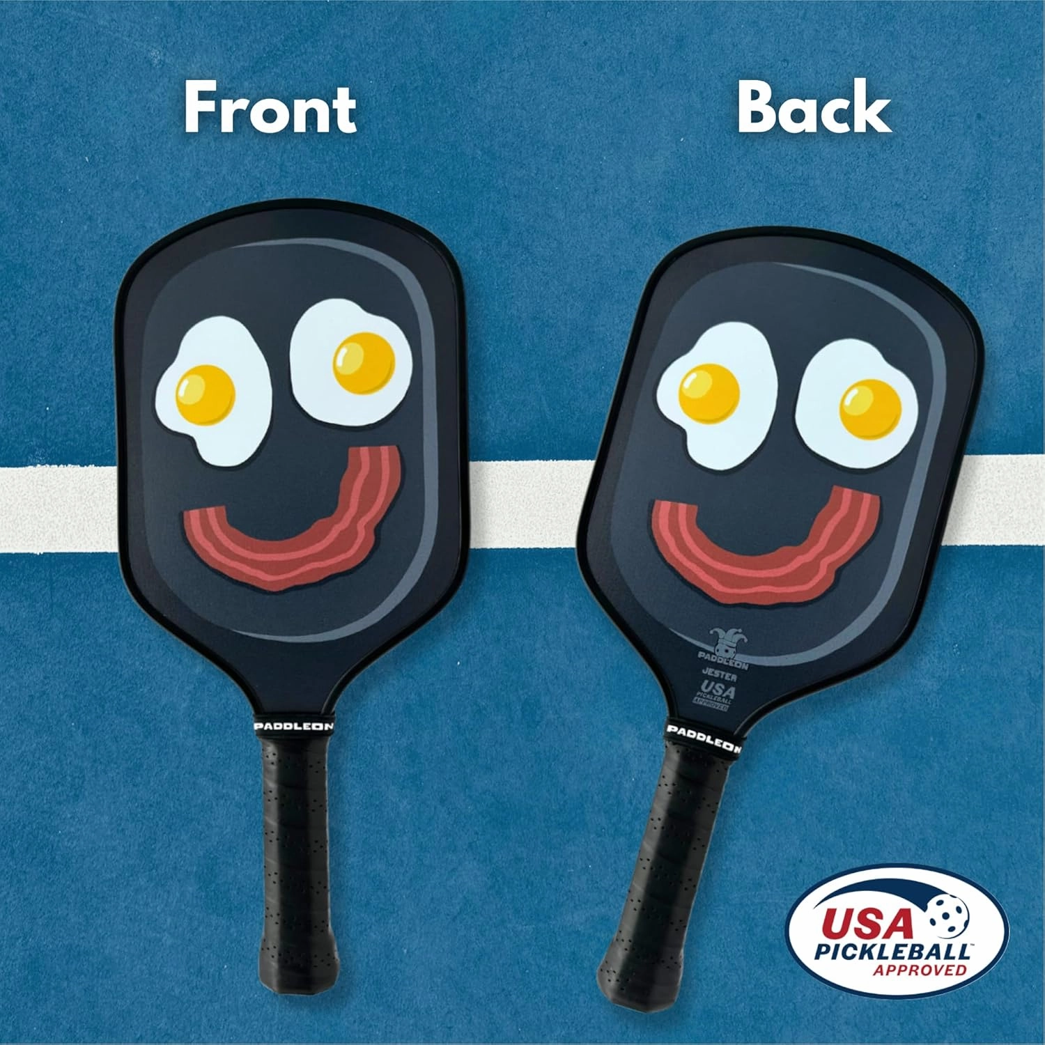Funny Pickleball Paddles | USAPA Approved Paddle | T700 Carbon Fiber Surface | Propropylene Honeycomb Core | Non-Slip Cushion Grip | Single Paddle | High Grit & Spin | Fun Design
