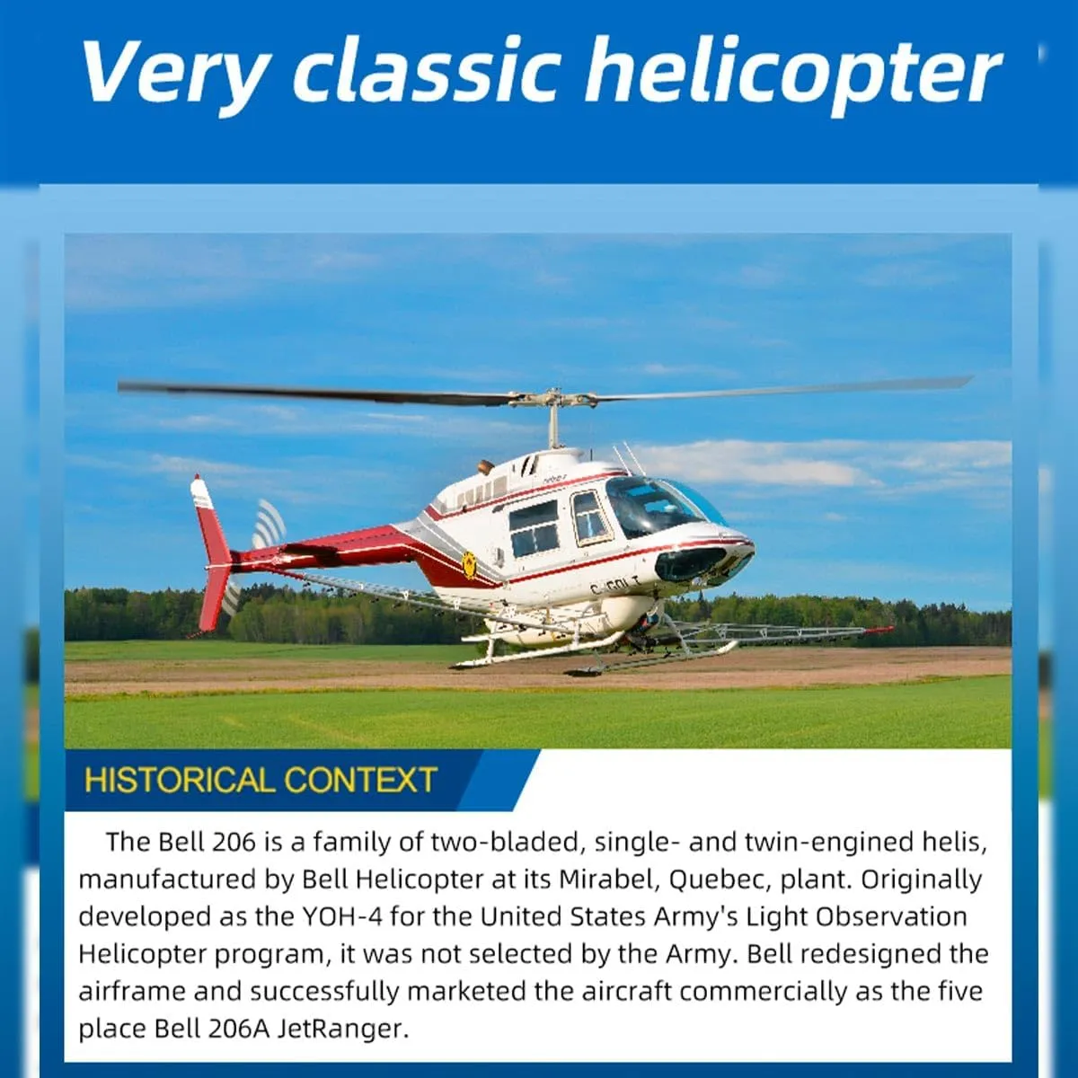 FW Bell-206-V3 RC Helicopter for Adults, 470-Class 2.4G 6CH Military Remote Control Helicopter with GPS Positioning H1 Flight Controller, Without Battery Transmitter -RNP