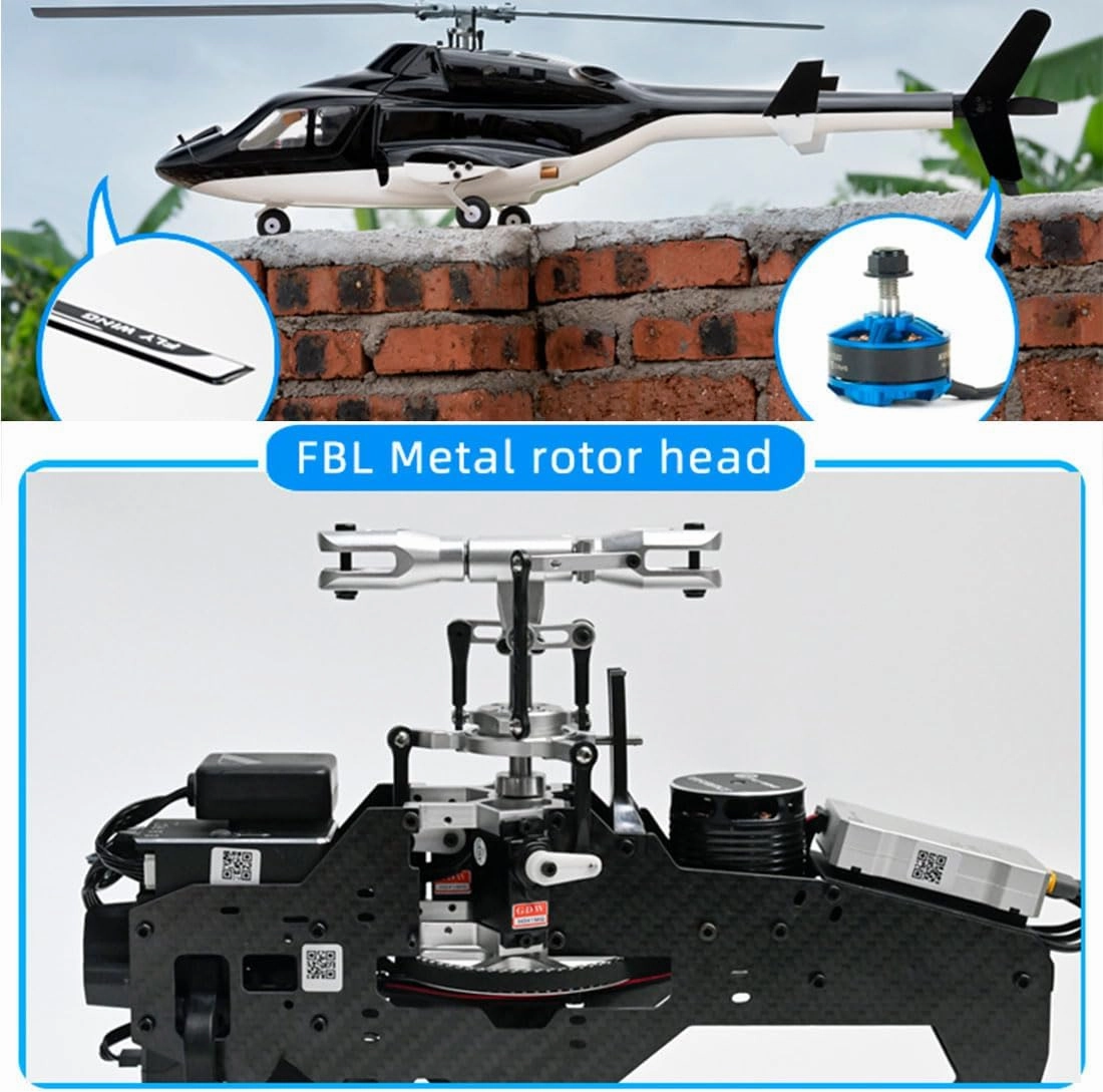 FW450L AW RC Helicopter Military, 2.4G 6CH 450-Class Remote Control Helicopter for Adults 1 Battery RC Armed Helicopter, Model 1 Right-Hand Flight Control -PNP RTF