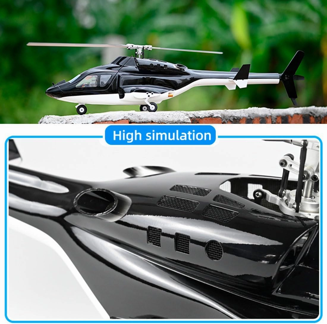 FW450L AW RC Helicopter Military, 2.4G 6CH 450-Class Remote Control Helicopter for Adults 1 Battery RC Armed Helicopter, Model 1 Right-Hand Flight Control -PNP RTF