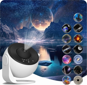 Galaxy Star Night Light Projector - Upgrade 13 in 1 Ceiling Space Lights Projection for Bedroom Kids - Moon Stars Sky Lamp Projectors for Room - Solar Planetarium Starry Projector Birthday Gifts