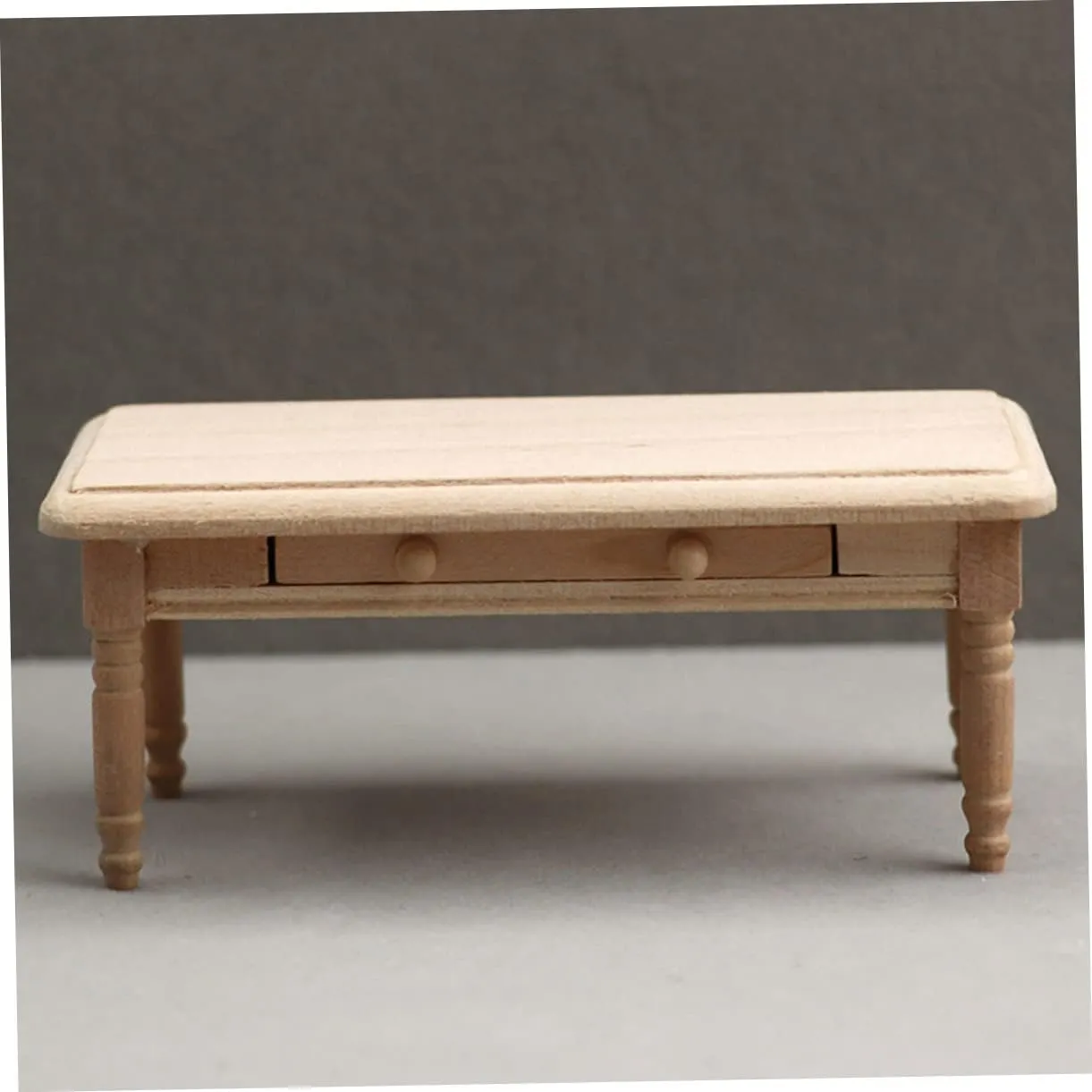 GALPADA 3pcs Scale Uncolored Tea Table Furniture for Dollhouse Living and Bedroom Accessories