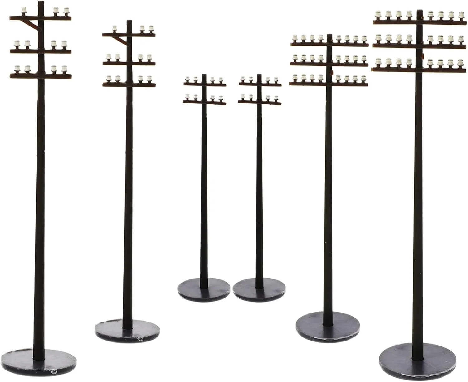 GANAZONO Sets 6pcs Telephone Pole Model Train Accessories 1: 87 Electric Utility Pole Model Early Education Playset Sand Table Decor for Scale Locomotive