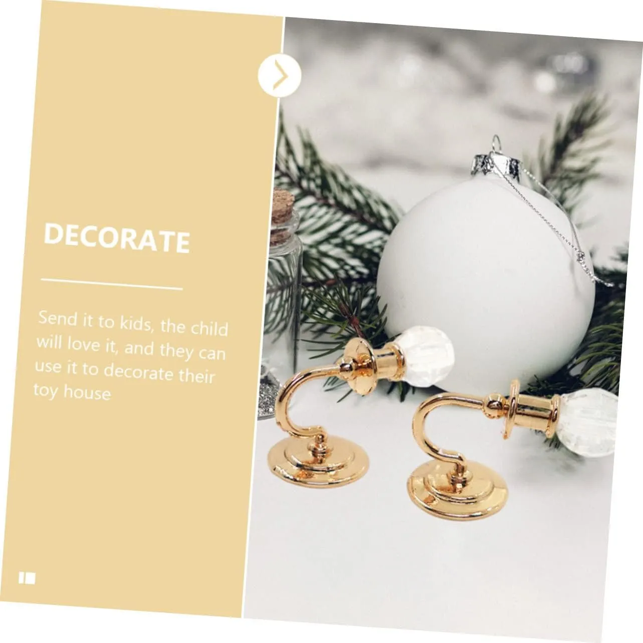Garneck 1 Pair Miniature Wall Light of Mini Bedside Lamps for Dollhouse Decoration for Scene Enhancement and Photography Props Compact and Easy to Install