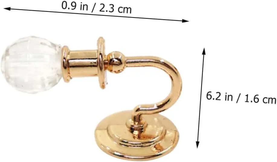 Garneck 1 Pair Miniature Wall Light of Mini Bedside Lamps for Dollhouse Decoration for Scene Enhancement and Photography Props Compact and Easy to Install