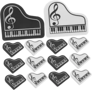 Garneck 20pcs Piano Shape Erasers - Fun Novelty Stationery for Classroom Rewards - Prizes and Creative Learning Activities for and Music Lovers