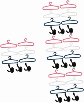Garneck 3 Sets Mini Hooks for Dollhouse Sturdy and Easy to Install Miniature Dollhouse Hooks for Doll Clothing Hangers