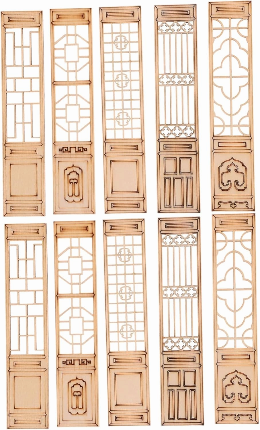 Gatuida 10pcs Miniature Decorative Dollhouse Screens Style Model Furniture for Crafts Home Decor Lightweight for Dollhouse Scene Decoration