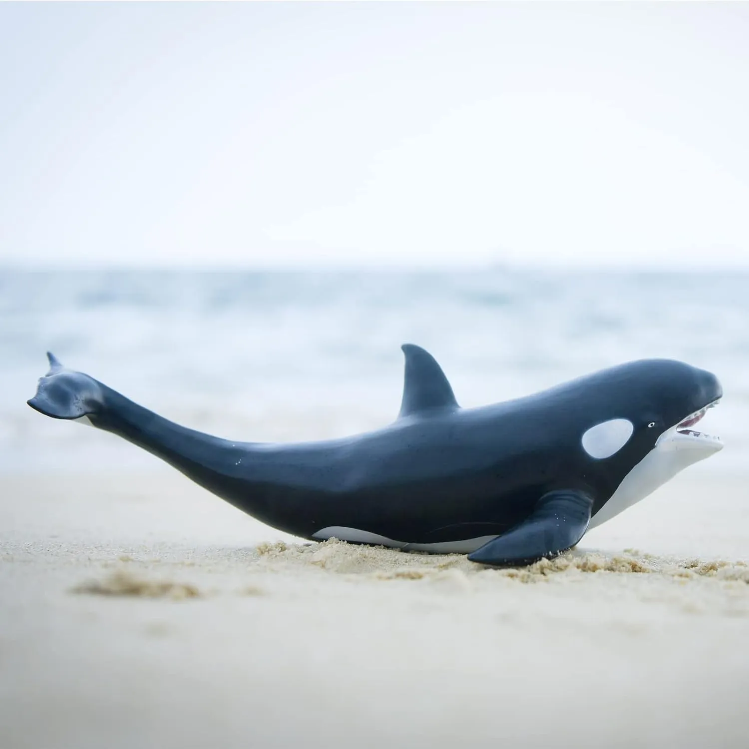 Gemini&Genius Nautical Shark Toy Killer Whale Action Figure, Bathtub Toy, Black, 16 Inches