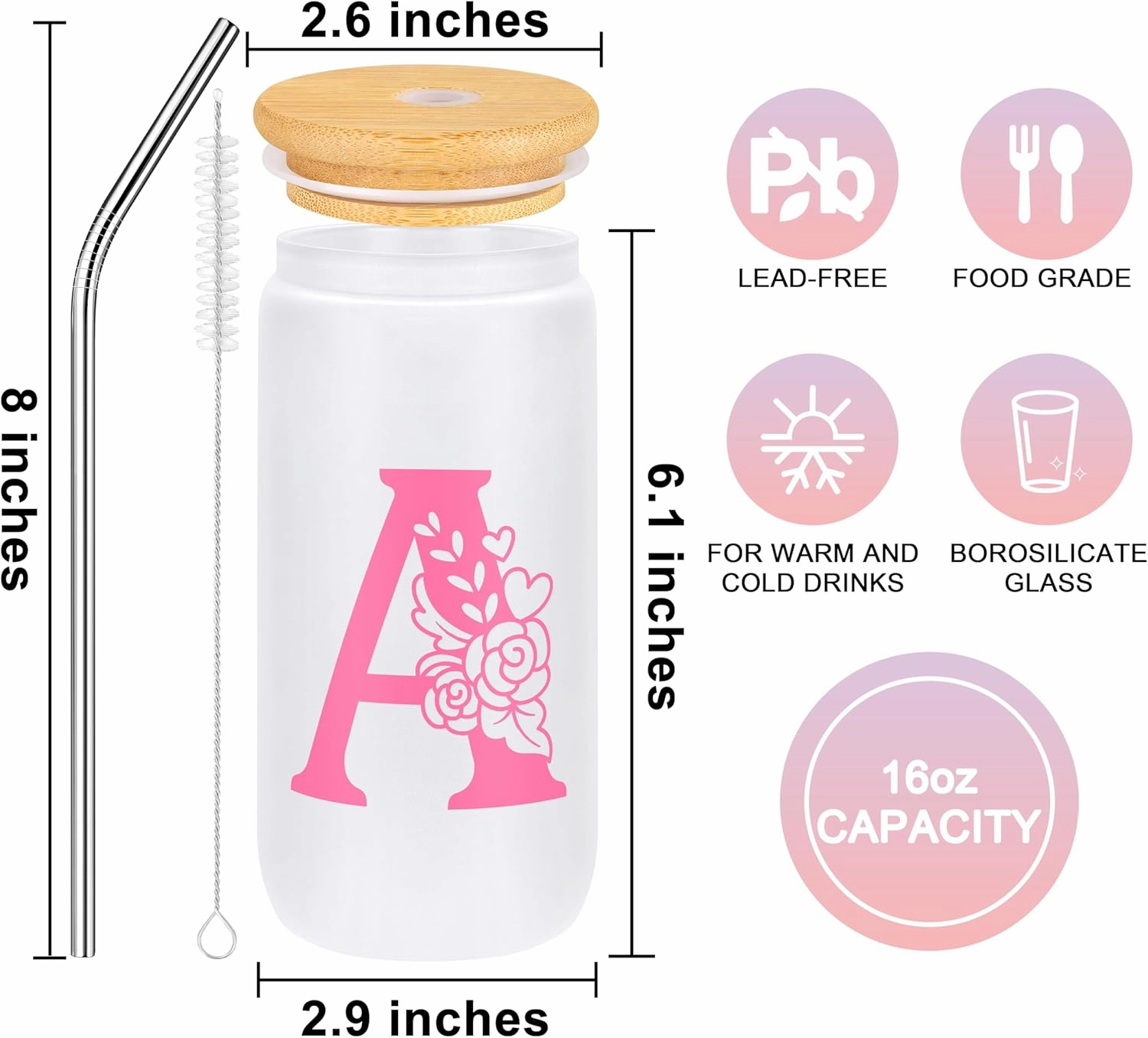 Gifts for Teen Girls, Easter Christmas Valentine's Day Birthday Gifts for Teen Girls Pink Initial A