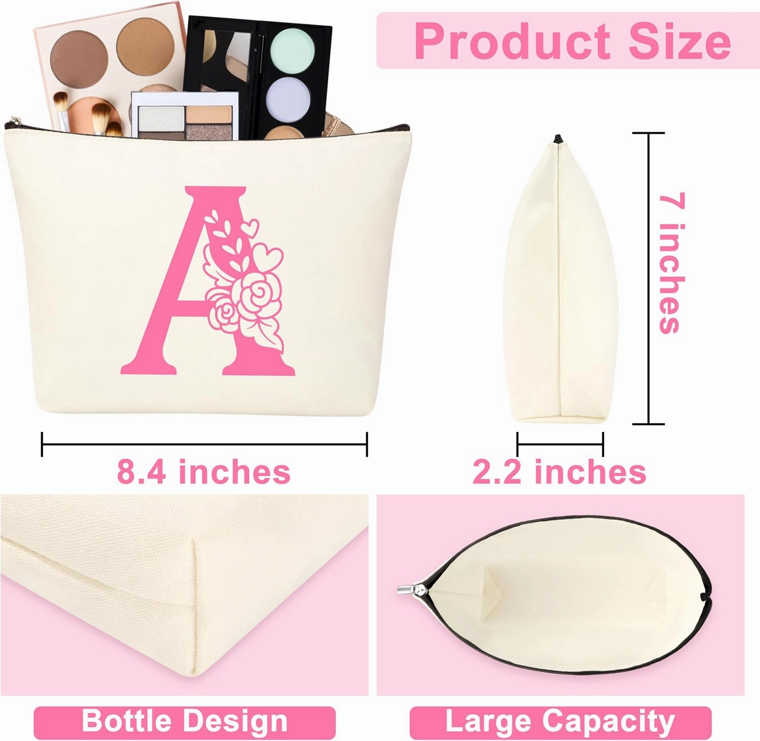 Gifts for Teen Girls, Easter Christmas Valentine's Day Birthday Gifts for Teen Girls Pink Initial A