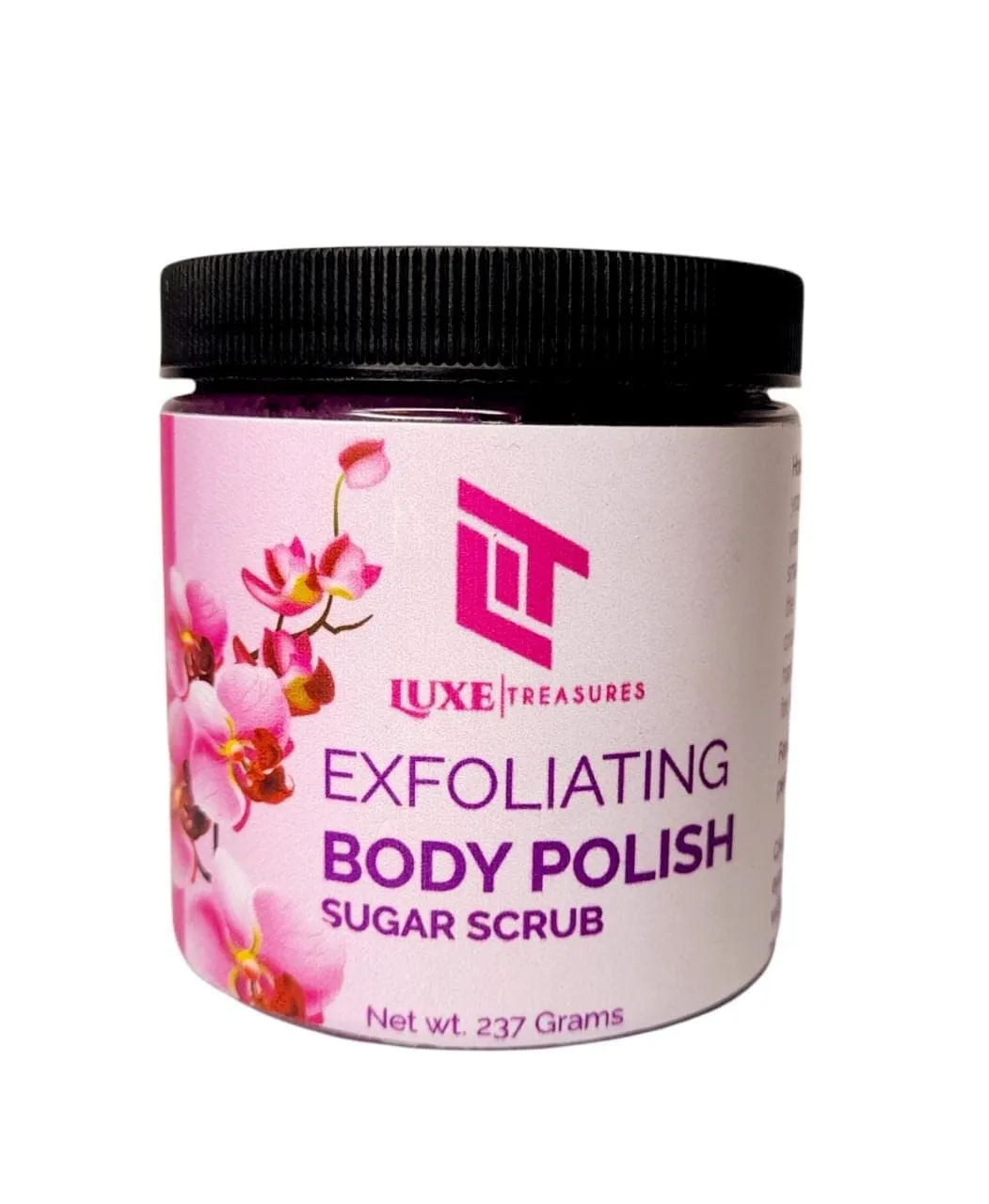 Glycolic Acid Exfoliating Body Polish (Sugar Scrub with foaming action) - Keratosis Pilaris Body Acne, Rough & Dry Skin 8. oz. - p