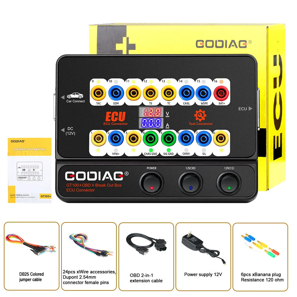 GODIAG GT100  GT100 Pro Breakout Box Plus BMW CAS1/ CAS2/ CAS3/ CAS4/ CAS4  and FEM/ BDC Test Platform For CAS Data Read Write Program All Key Lost