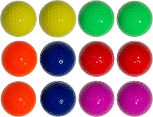 Golf Tips and Goods- 12 Floating Color Golf Balls (2 Red, 2 Green, 2 Blue, 2 Orange, 2 Purple, and 2 Yellow)