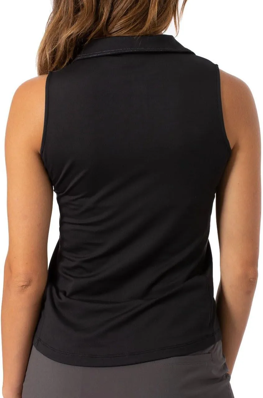GOLFTINI Women’s Fabulous Sleeveless Golf Polo – Soft, Moisture-Wicking, UPF Shirt for Golf, Tennis, Pickleball & Office Wear