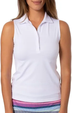 GOLFTINI Women’s Fabulous Sleeveless Golf Polo – Soft, Moisture-Wicking, UPF Shirt for Golf, Tennis, Pickleball & Office Wear