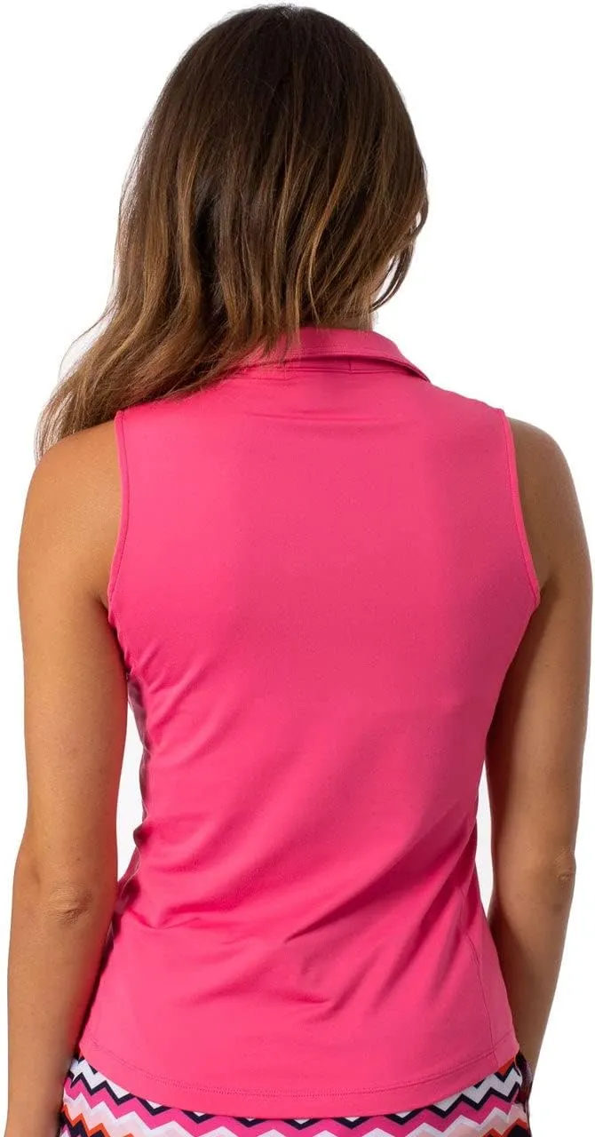 GOLFTINI Women’s Fabulous Sleeveless Golf Polo – Soft, Moisture-Wicking, UPF Shirt for Golf, Tennis, Pickleball & Office Wear