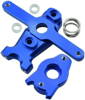 GPM For Traxxas 1/16 Mini E-Revo, Mini Slash, Mini Summit Upgrade Parts Aluminum Steering Assembly - 3 Pcs Set Blue