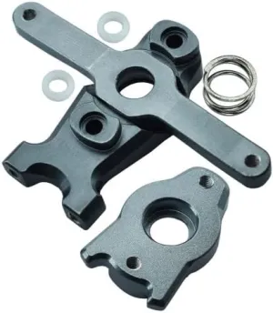 GPM for Traxxas 1/16 Mini E-Revo, Mini Slash, Mini Summit Upgrade Parts Aluminum Steering Assembly - 3 Pcs Set Gray Silver