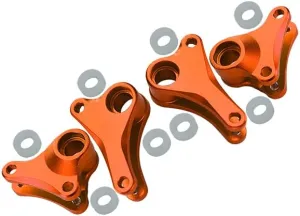 GPM for Traxxas 1/16 Mini E-Revo, Mini Slash Upgrade Parts Aluminum Front Rear Rocker Arm - 4Pcs Set Orange