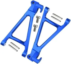 GPM For Traxxas 1/16 Mini E-Revo, Mini Summit Upgrade Parts Aluminum Rear Lower Arm - 1Pr Set Blue