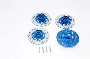 GPM for Traxxas 1/16 Mini E-Revo Upgrade Parts Aluminum Brake Disk Hex Adaptors - 4 Pcs Set Blue