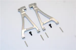 GPM For Traxxas 1/16 Mini E-Revo/Mini Summit Upgrade Parts Aluminum Front Lower Arm - 1Pr Set Gray Silver