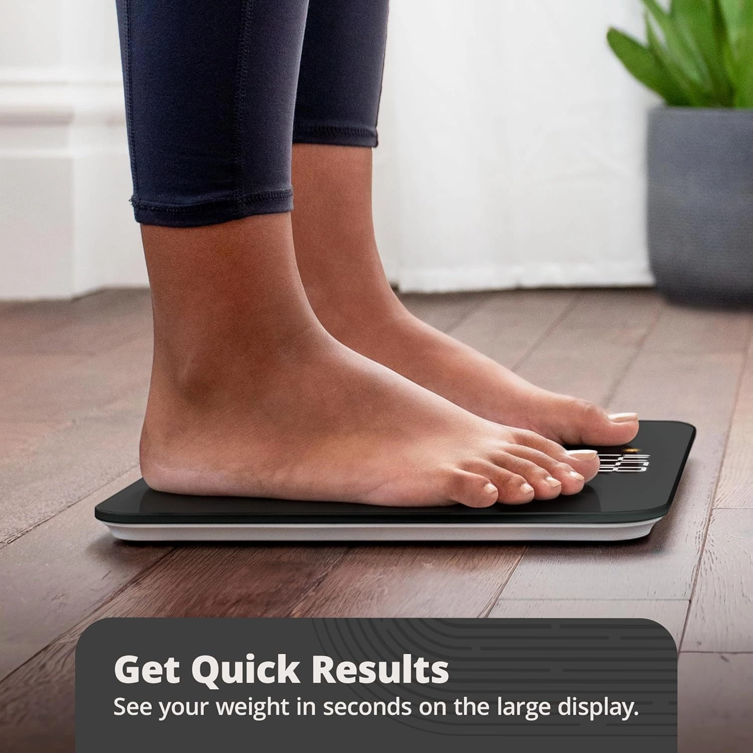 Greater Goods Digital AccuCheck Bathroom Scale for Body Weight, Capacity up to 400 lbs, Batteries Included, Black