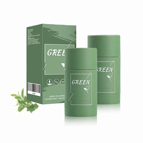 Green Mask Stick, Blackhead Remover Mask, Deep Cleanse Green Tea Plant Cleaning Paste, Cleaning Moisturizing Skin, For Men And Women All Skin Types(2pcs)