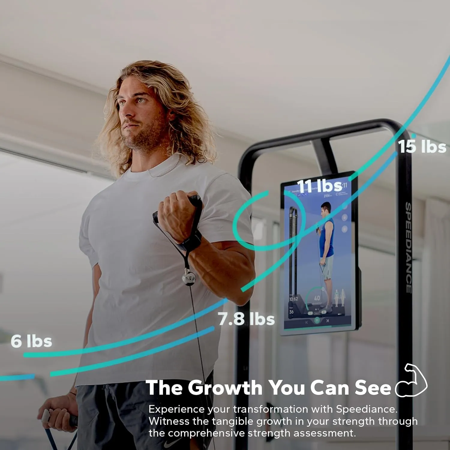 Gym Monster Smart Home Gym, Multifunctional Strength Training Machine, Smith Machine Power Cage Workout Station, Squat Rack Cable Machine, Full Body Fitness Equipment for Home Workout