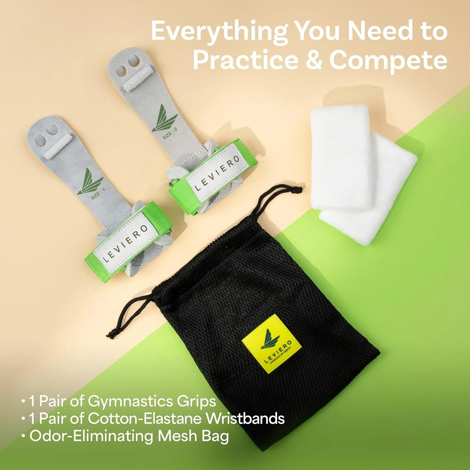 Gymnastics Grips Set Narrow Nippers, Grips for Gymnastics Girls, Dowel Grips with Soft Leather, Hook and Loop Wrist Straps, and Adjustable Finger Holes, for All Ages