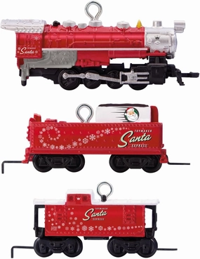 Hallmark 1995QXM8115 Miniature Set LionelNorth Pole Express Keepsake Christmas Ornaments