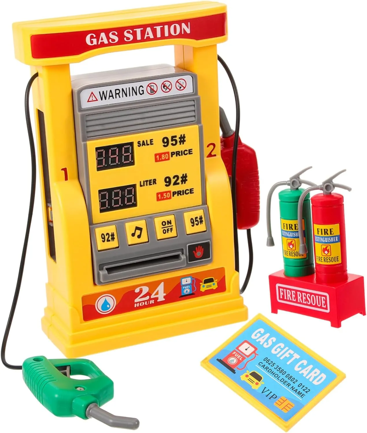HANABASS 1Set DIY Gas Station Model Kit Multifunctional Educational with Counting Function Self Rounded Edges for Home Office and Rooms