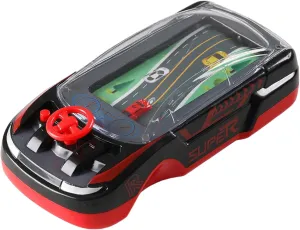 Handheld Games for Kids Ages 3 , 2 Speed Adjustable Driving Games with Music and Light, Interactive Plastic Car Racing Steering Wheel Toy, Black