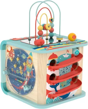 Hape Explore and Learn Magic Cube | Piano Keyboard and Drum Set Musical Toy and Instrument, for Toddlers Ages 12M 