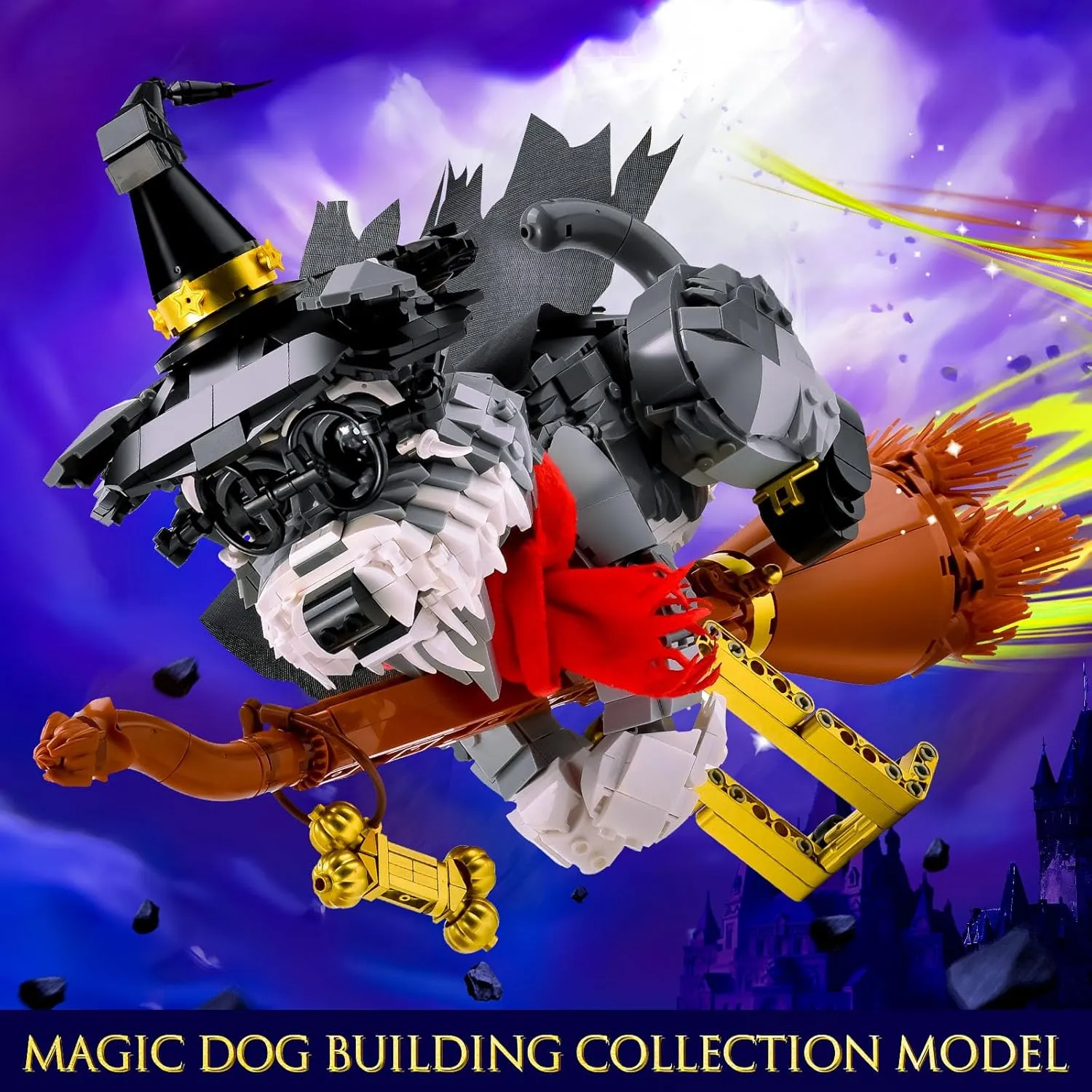 Harry Magic Dog Building Toy Set for Adult,Potter Creative Dogs Collectible Model Toys,Home Office Decor,Party Gifts for Kids Girls and Boys 8-14(1298PCS)