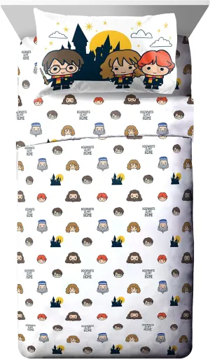 Harry Potter Hogwarts is My Home 3 Piece Twin Sheet Set (Offical Harry Potter Product)