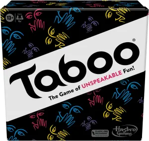 Hasbro Gaming Taboo Classic Game, Party Word Guessing Game for Adults and Teens, Board Game for 4  Players Ages 13 and Up
