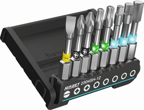 HAZET - Smart Holder 2304SH-12 I Tool Holder 8 Pieces I Output: 6.3 (1/4 Inch) Output: Slotted Profile, Phillips Profile PH, Inner Torx Profile I Car Maintenance, Repairs, Assembly Work