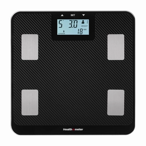 Health o meter Digital Body Composition Scale – Tracks BMI, Body Fat & Water, Multi-User, 500 lb Capacity, Carbon Fiber Platform, Backlit Display, Step-On Tech, 3 AAA Batteries, 5-Year Warranty