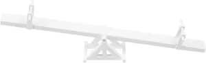 HEMOTON 1pc Mini Seesaw Wooden Seesaw, Dollhouse Playground Equipment Desktop Accessories,Miniature Seesaw Decors Miniature Seesaw Model,Micro Landscape Decoration, White,7.8 * 1.3 in