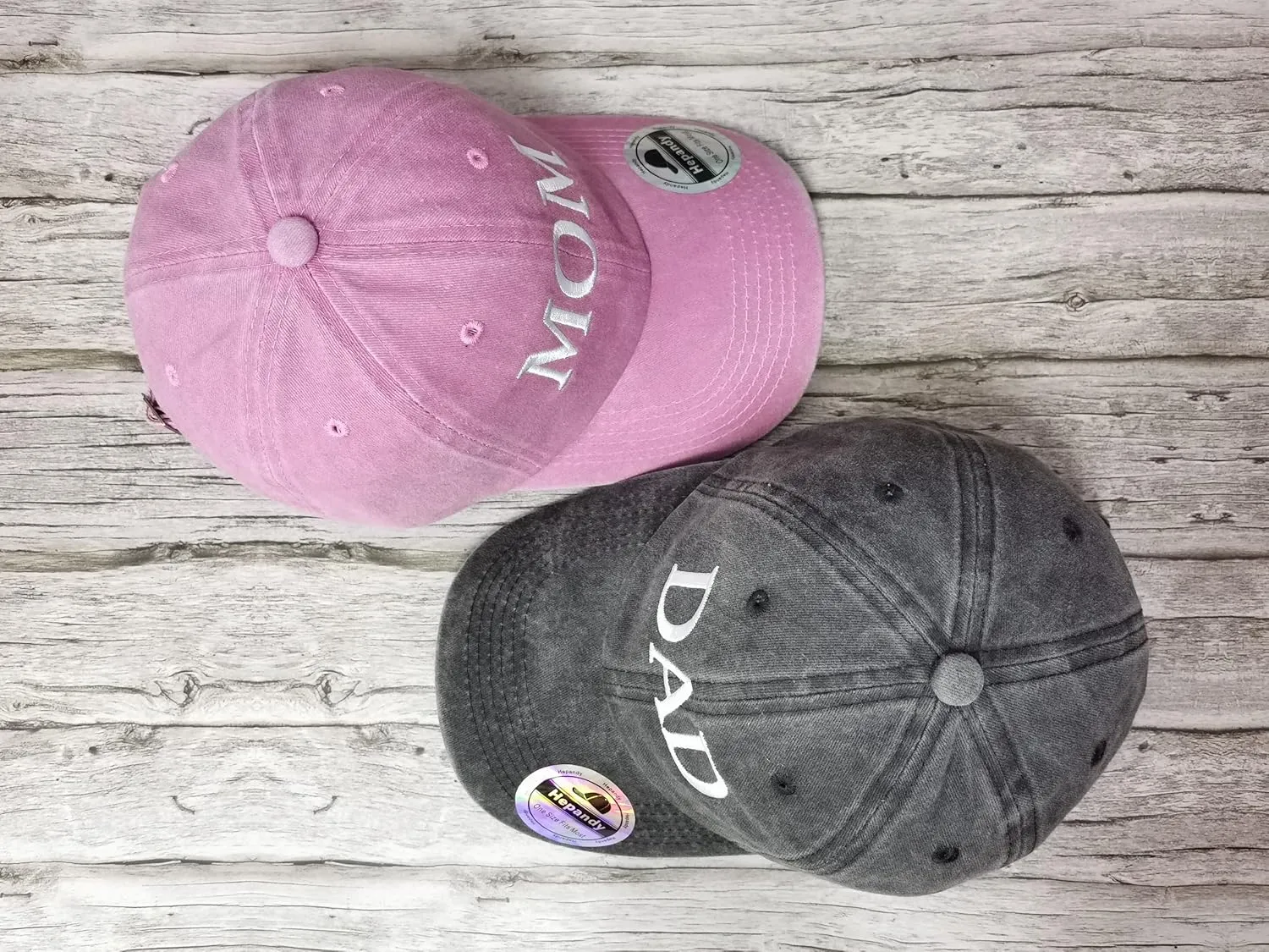 Hepandy Mr Mrs Mom Dad Captain First Mate Mama and Mini Baseball Hats