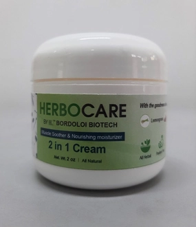 HERBOCARE Ayurvedic Skincare Moisturizing Cream & Gel | Herbal Muscle Soothing & Relaxing Formula with Lemongrass, Sati, Tumuru & Menthol | 2 OZ