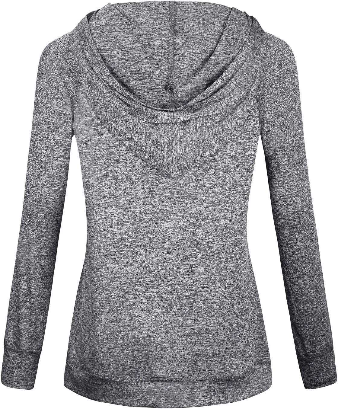 Hibelle Women's Full-Zip Fleece Lined Hoodie Sports Sweatshirts with Handy Pockets & Inside Pocket