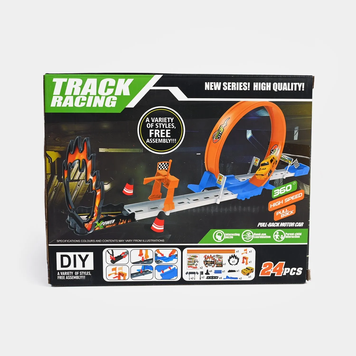 High Speed Racing Track Set for Kids