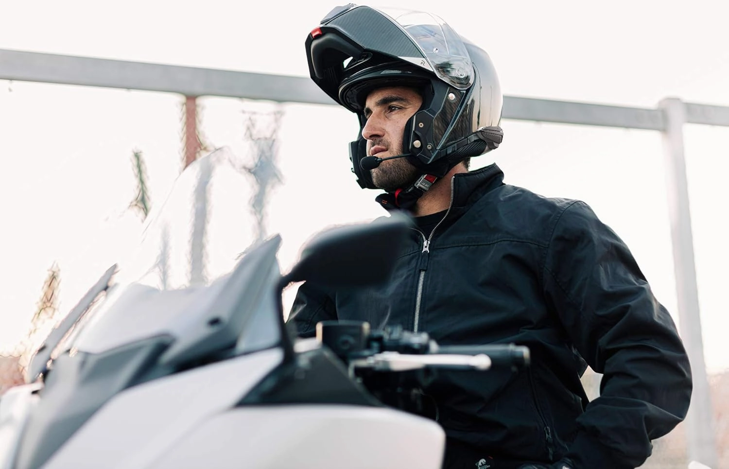 HJC i90 Solid Natural Motorcycle Helmet, DOT Approved
