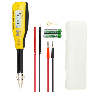HoldPeak Digital Smart SMD Tester 6000 Counts HP-990C DMM Handheld Resistance Capacitance Tester,Digital Multimeter Auto Scan with Spare Test Pins (Battery Included)