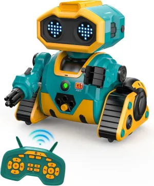 Holyton Robot Toys for Kids, Rechargeable Remote Control Robot with Auto-Demonstration, Dance Moves, Music, and Gesture Sensing –Toy for 3,4,5,6 Year Old Boys K103
